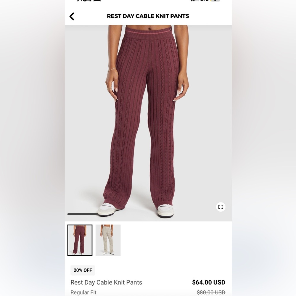 Rest Day Cable Knit Pants